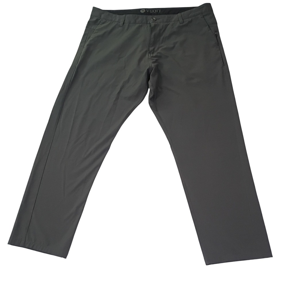 Vuori Meta Aim Pant Mens 36 Charcoal Grey Tech Stretch Chino V431 Fits 38x27